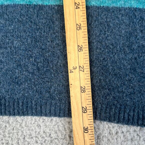 Soft Surroundings Tunic Sweater Women S Teal Wool Blend Side Button Shawl Collar - Picture 8 of 14